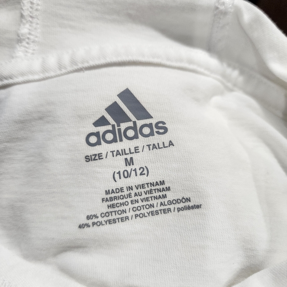 Adidas Girls' Long Sleeve Hooded Tee T-Shirt 10/12 - Picture 3 of 3